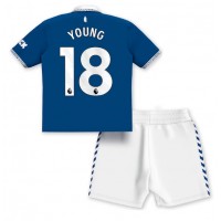 Everton Ashley Young #18 Hemmaställ Barn 2023-24 Korta ärmar (+ Korta byxor)